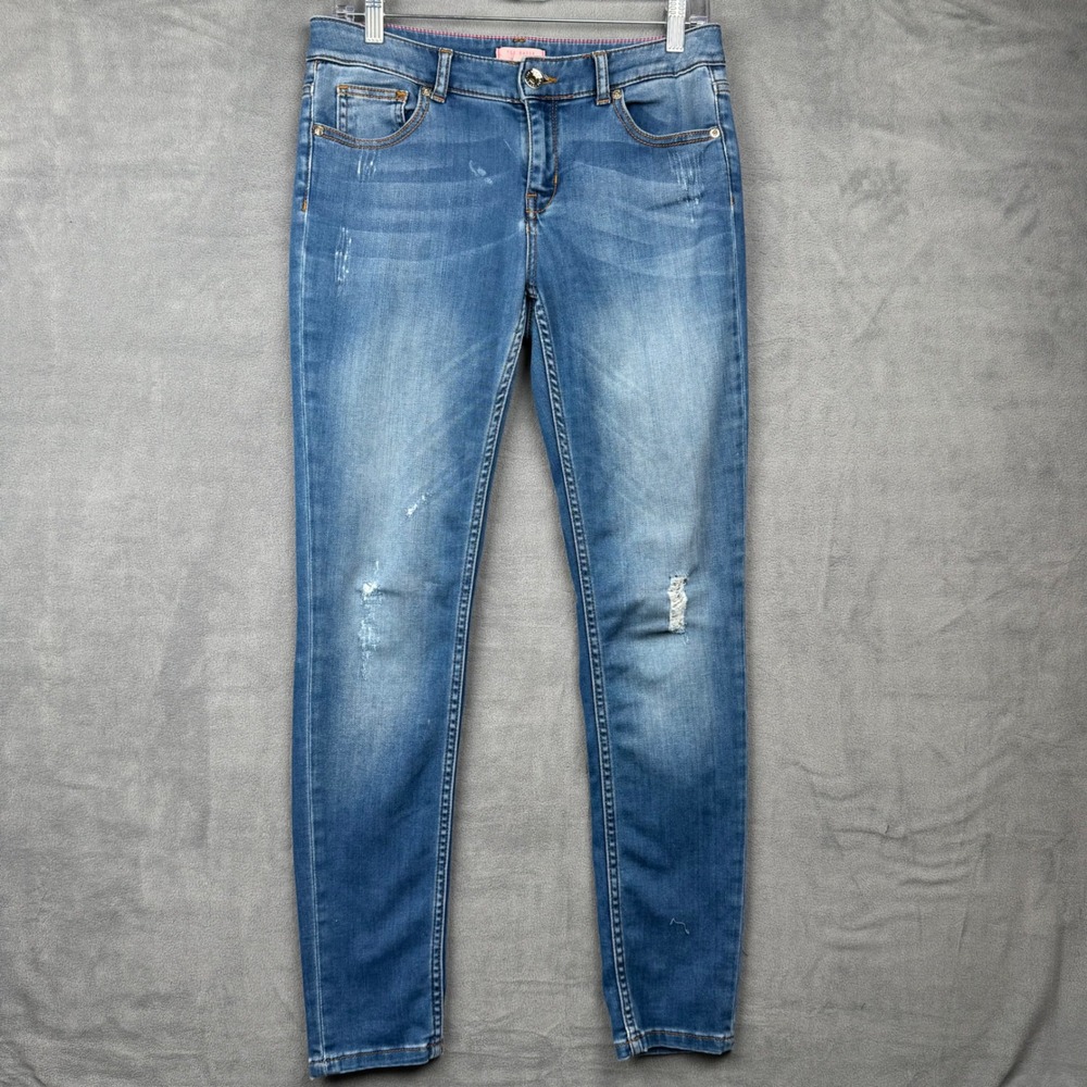 Ted Baker‎ London Sew in Love Blue Distressed Skinny Jeans W28 L31